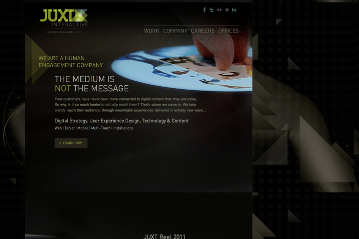 JUXT Interactive website preview